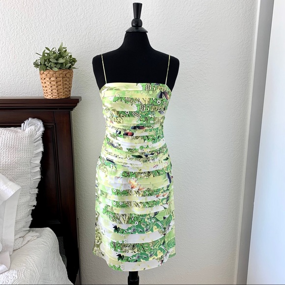 JS Collections Designer Tiered Midi Dress - Picture 1 of 8